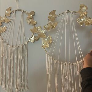 Gold wall hangs for decor